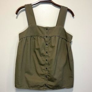 Old Navy Olive Green Cotton Tank Top